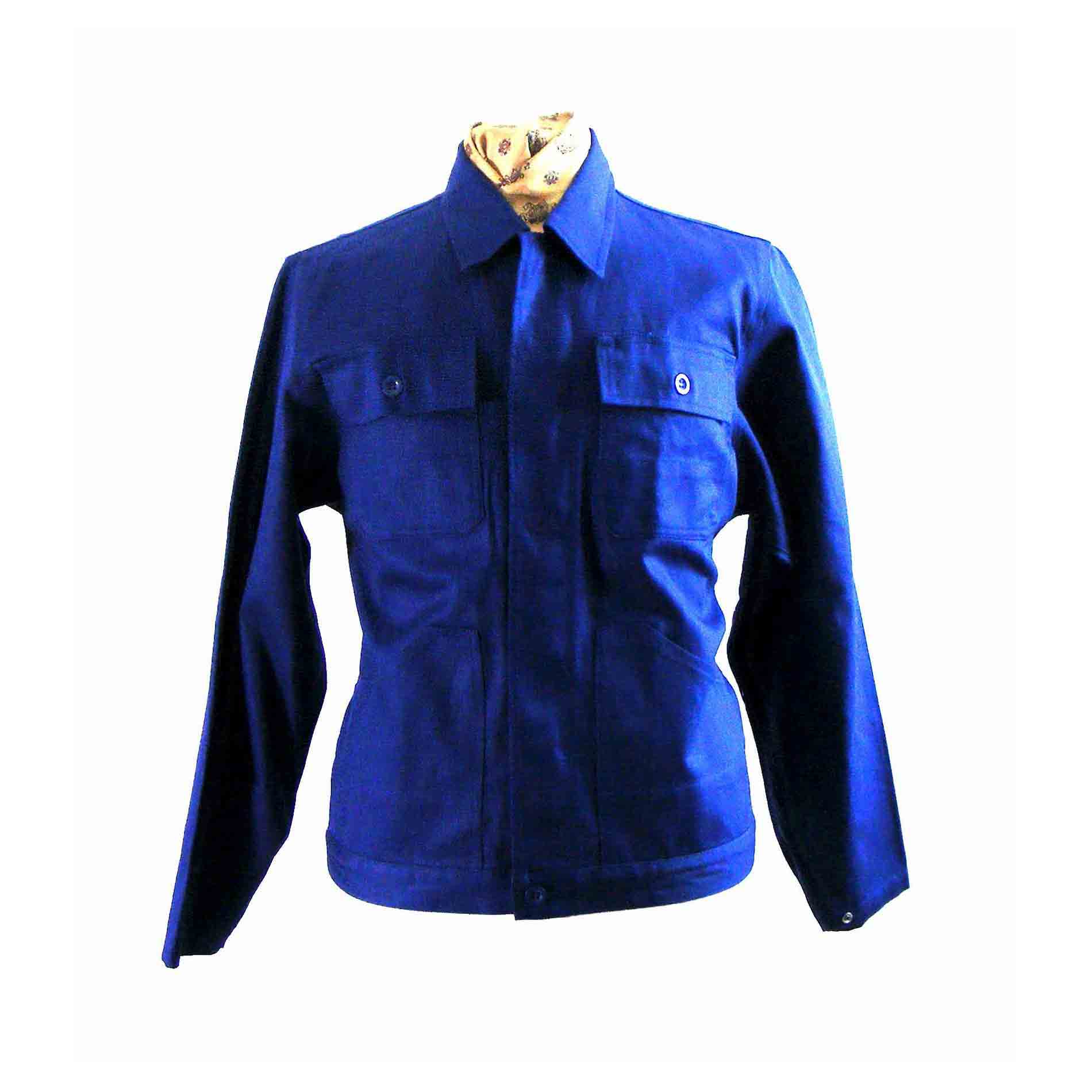 70s Blue Cotton Short Workwear Jacket - L