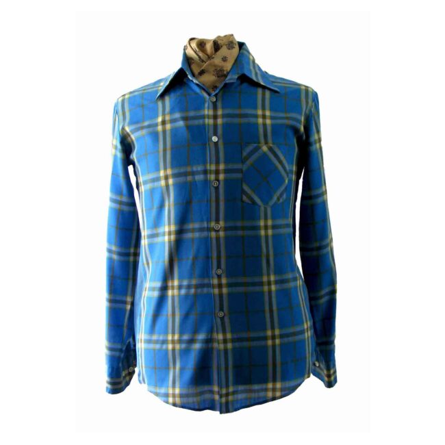 70s Blue & Yellow check shirt