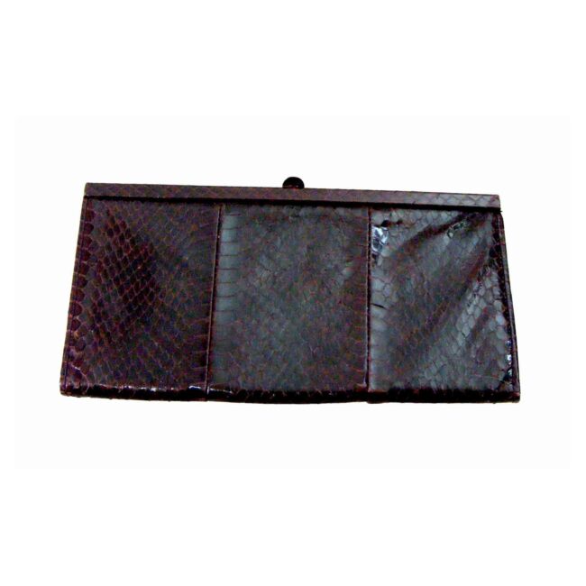 70s Burgundy Snakeskin Purse