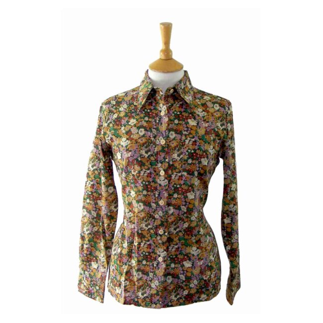 70s Flower Print blouse