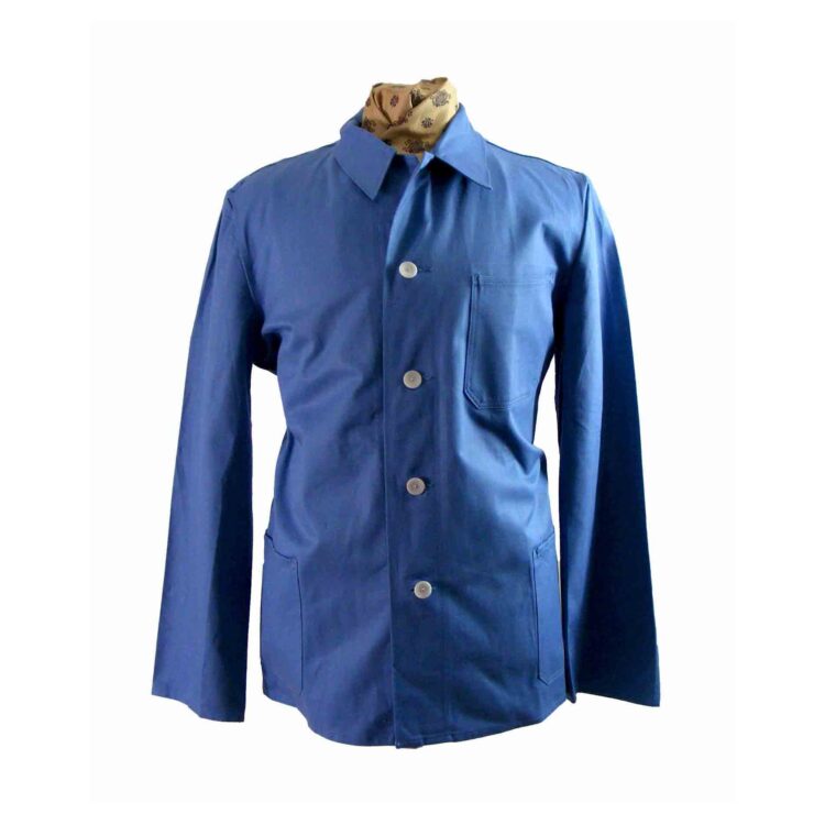 blue cotton work jacket