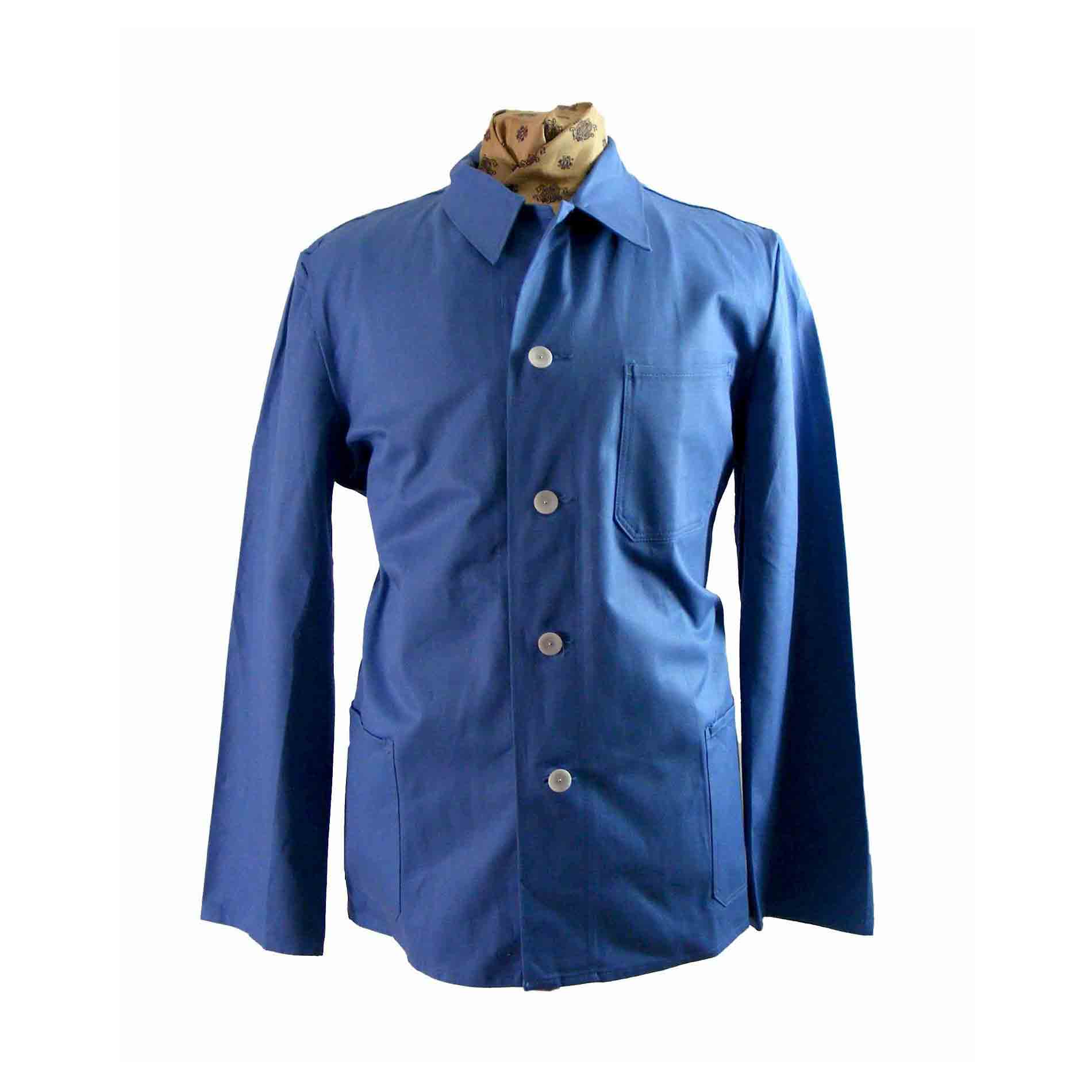 60s Dark Blue Cotton Workwear Jacket L Blue 17 Vintage Clothing