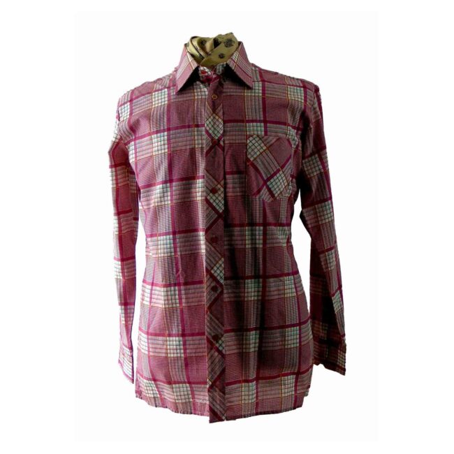 70s Purple check shirt