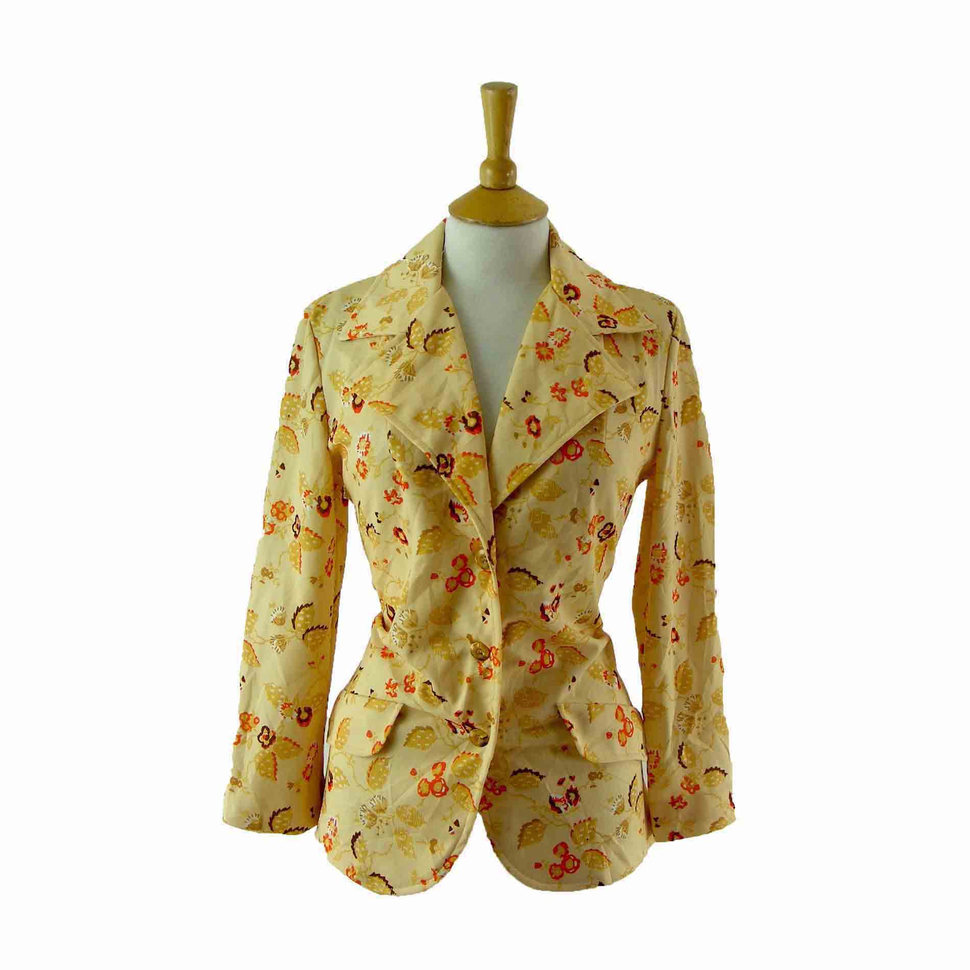 70s floral print jacket