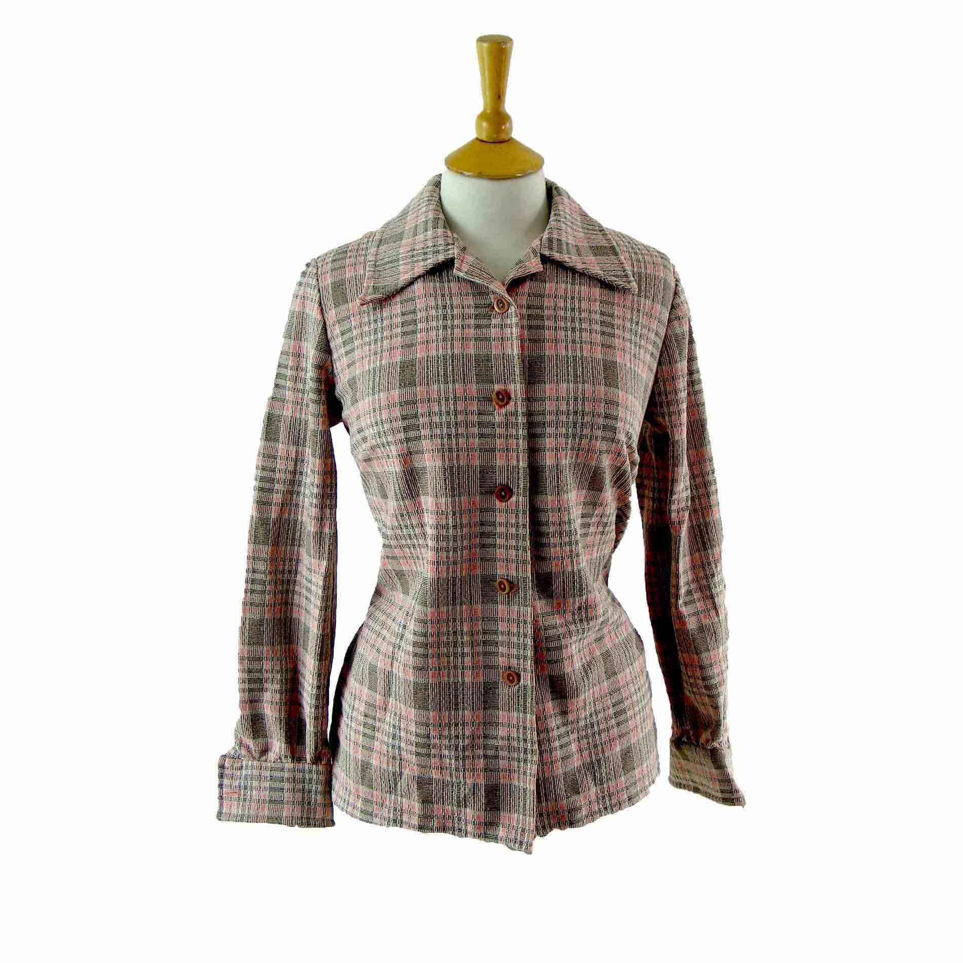 70s multicolored blouse