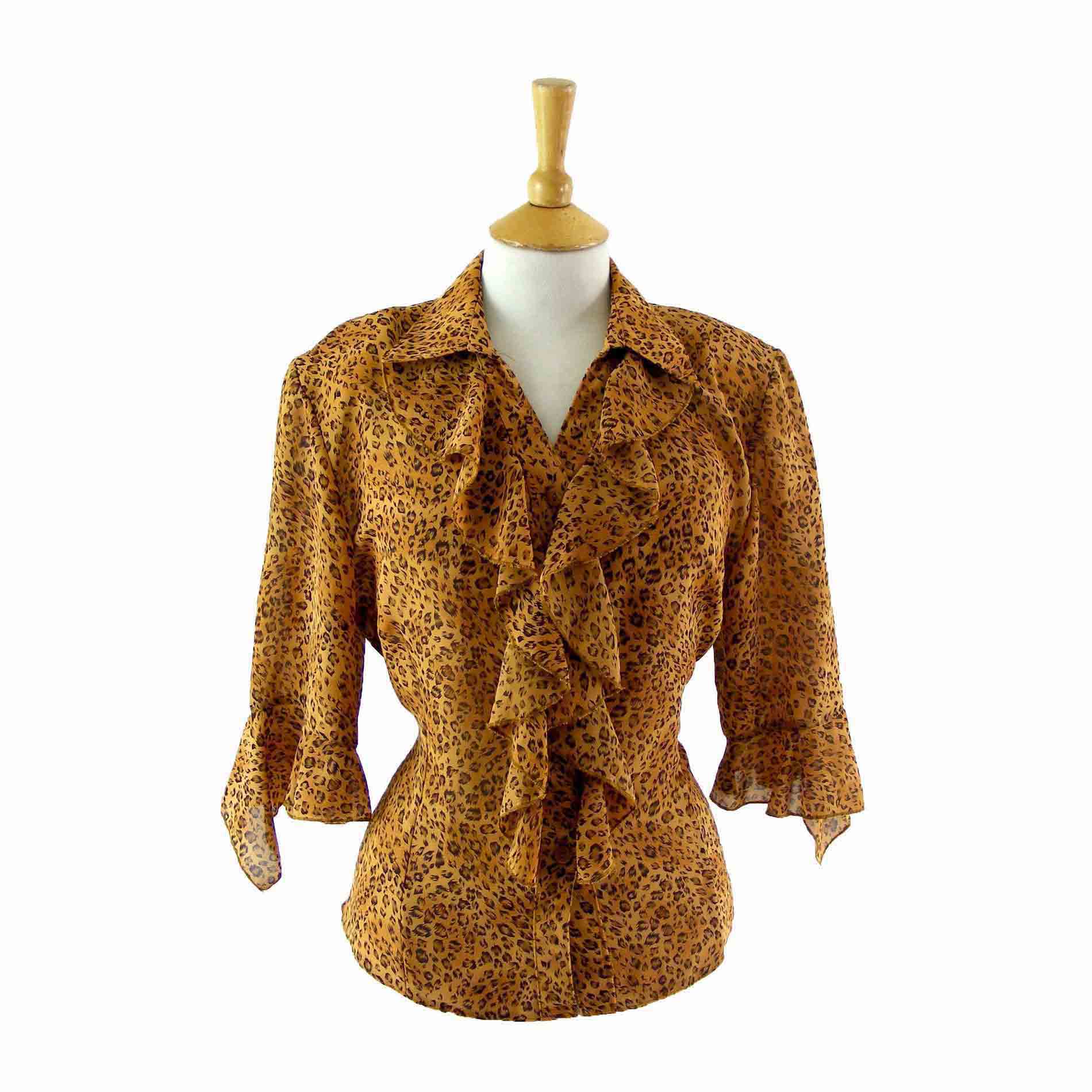 70s ruffled blouse