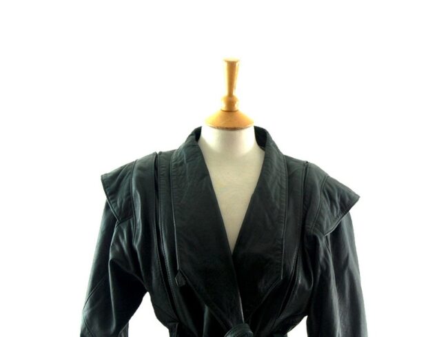 80s Green Leather Jacket -10 - Image 2
