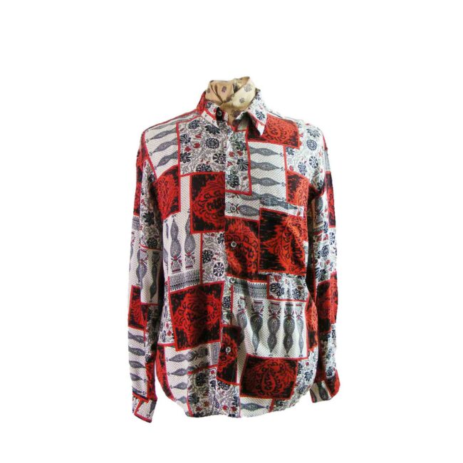 80s Abstract Retro Print Three Colors Shirt