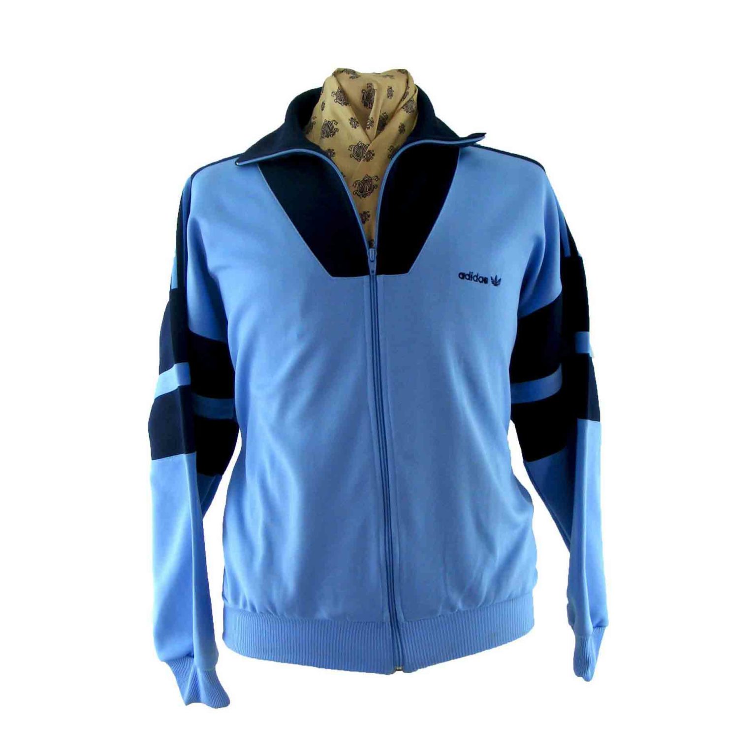 80s Adidas Track Top - Blue 17 Vintage Clothing