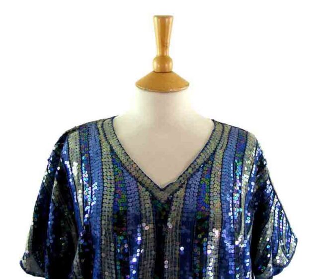 80s Batwing Sequinned Top - Image 2