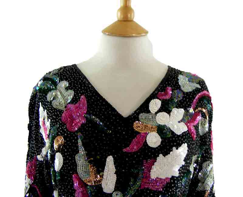 80s Beaded And Sequinned Top - Image 2