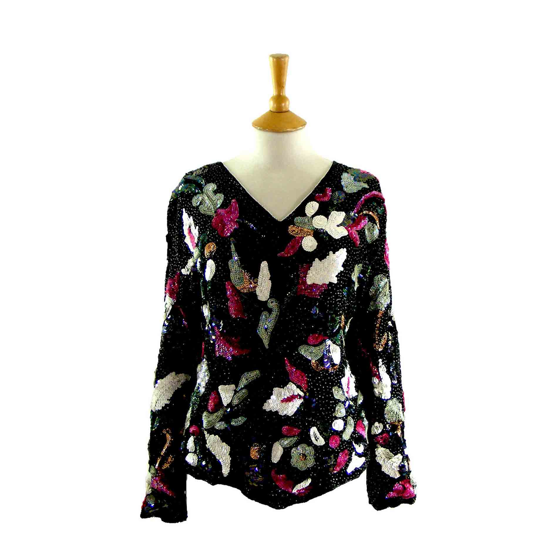 80s Beaded And Sequinned Top