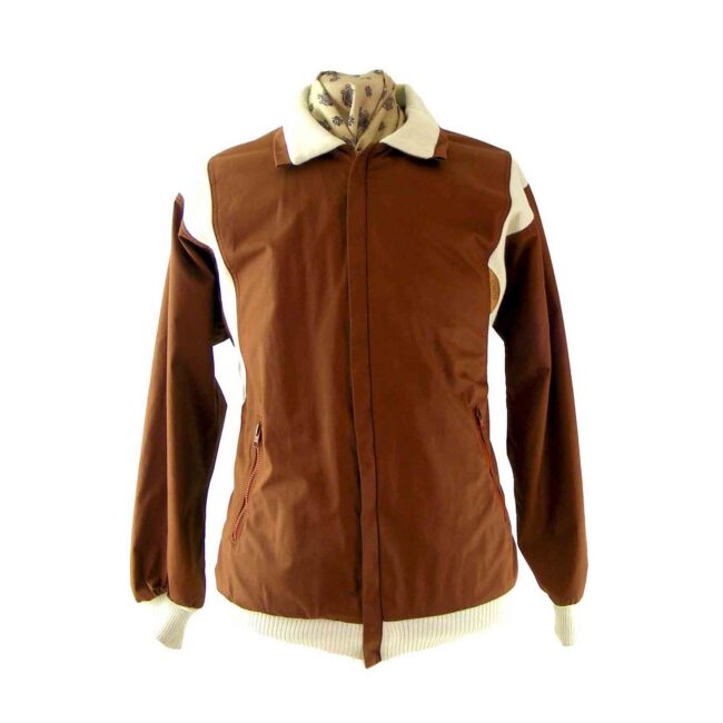80s Brown Zipper Jacket