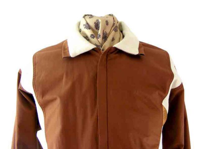 80s Brown Zipper Jacket - Image 2
