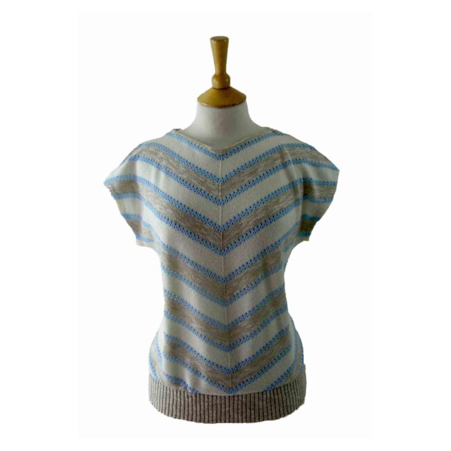 80s Chevron Patterned Top - 12