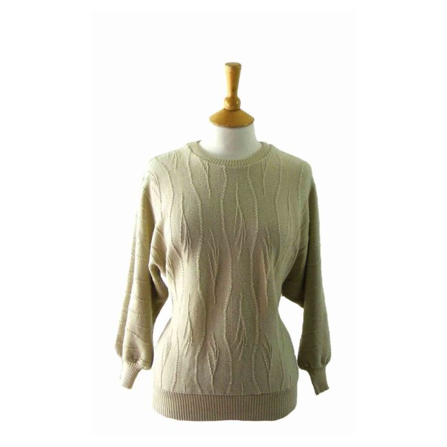 80s Cream Colored Top - 12