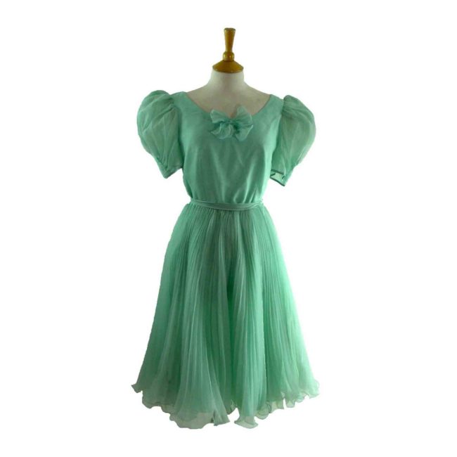 80s Green Party Dress