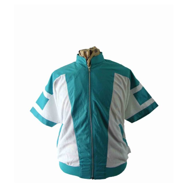 80s Green & White Shirt - XL