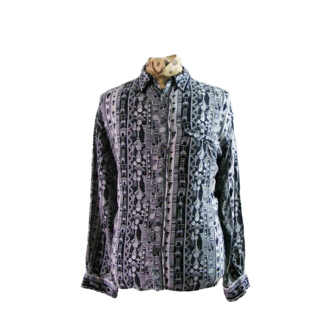 80s Home Furnishings Print Shirt - L