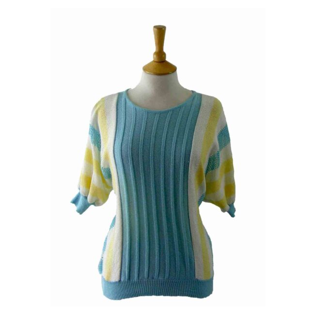 80s Knitted Multicolored Top