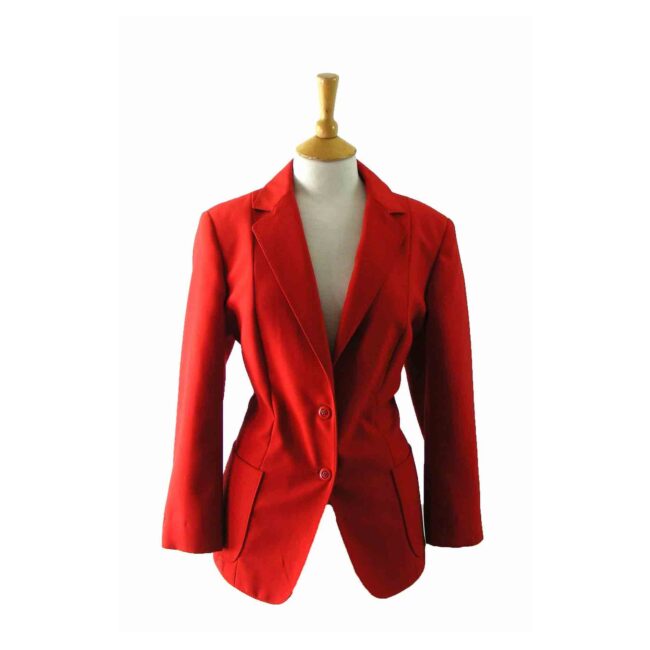 80s Ladies Red Blazer - 12