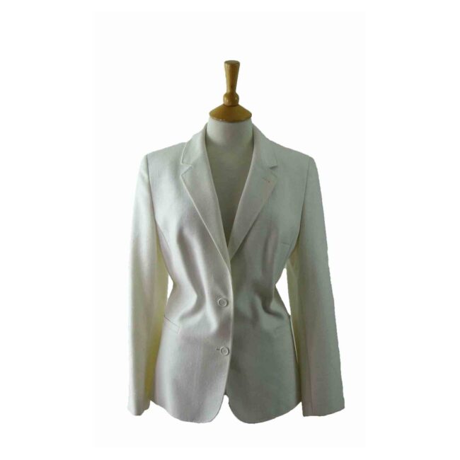 80s Ladies White Blazer - 12