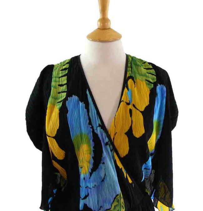 80s Layered Floral dress - Image 2