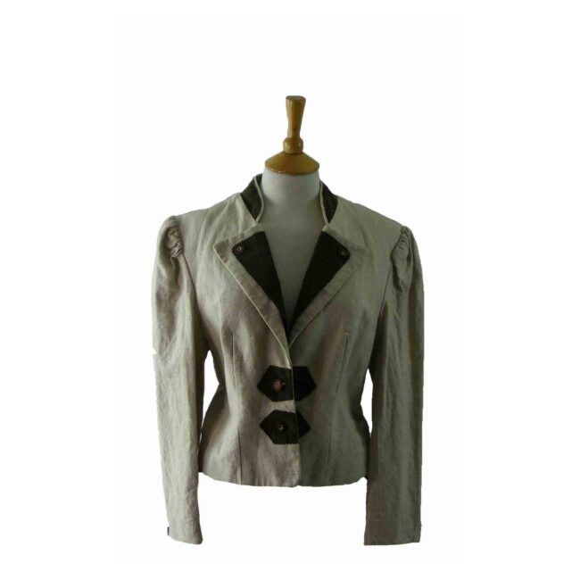 80s Linen Austrian Jacket - 10