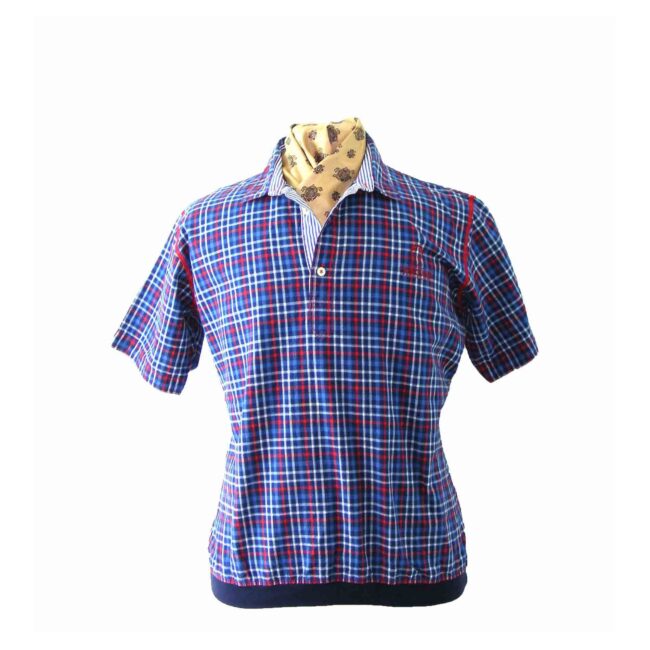 80s Multicolored Checked Shirt - M