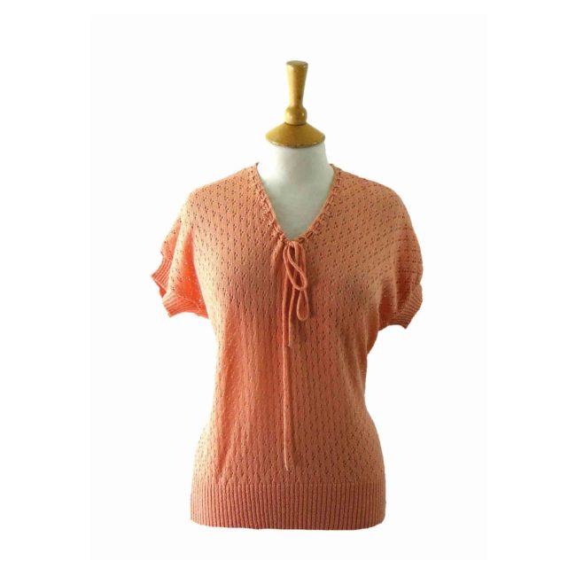 80s Peach Colored Top - 10