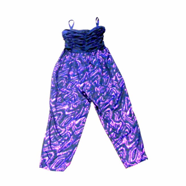 80s Purple Metallic Jump suit - 8