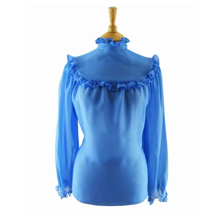 80s-Ruffle-Collared-Blue-Blouse