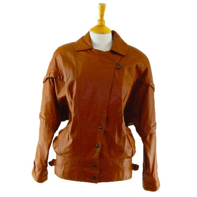 80s Tan Leather Jacket