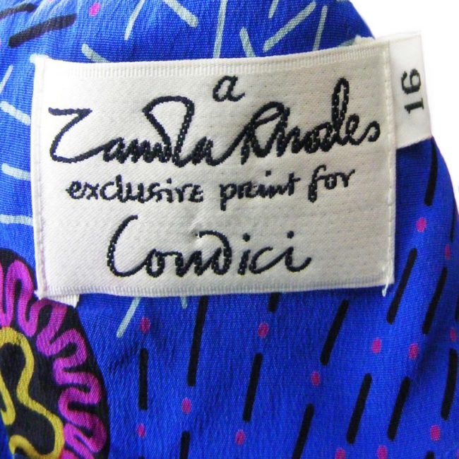 80s Zandra Rhodes Condici Vibrant Dress - 16 - Image 5
