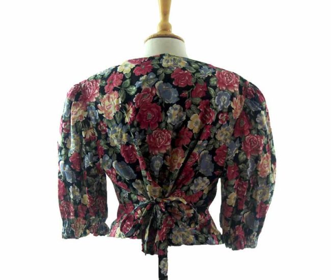 Back of 80s-floral-blouse