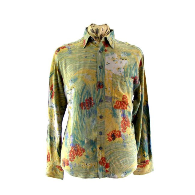 80s floral print shirt