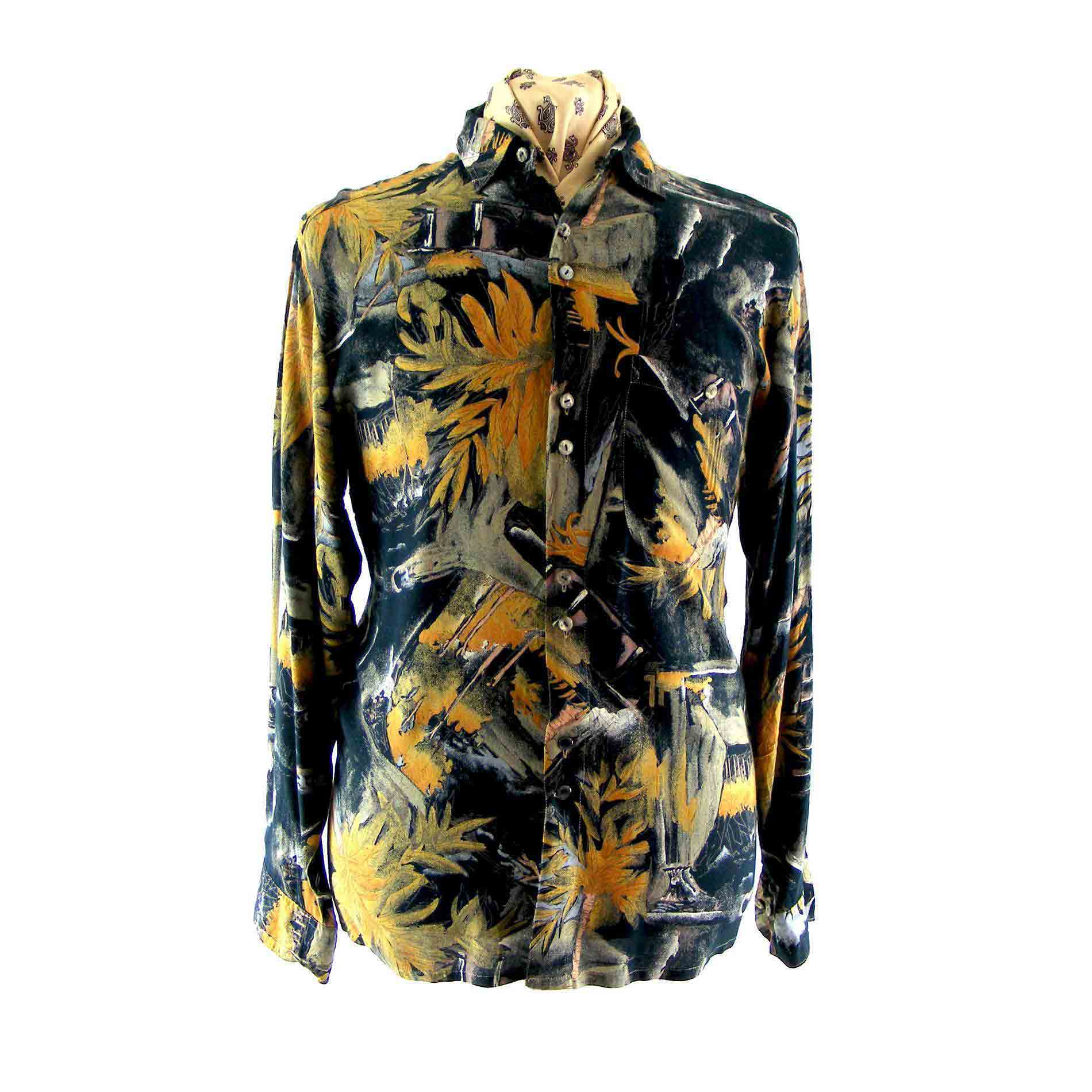 80s forest print shirt