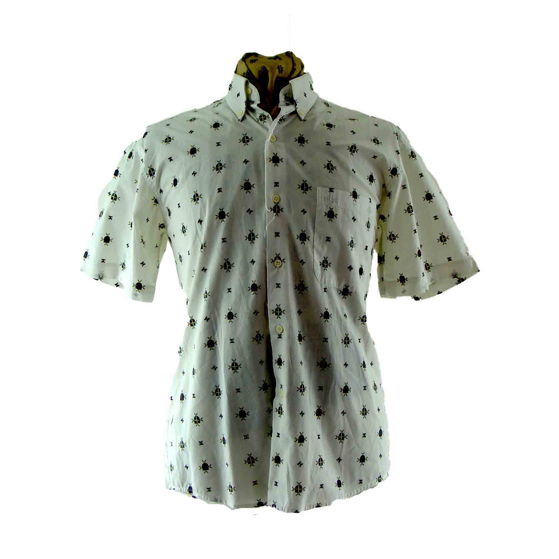 80s vintage button down shirt Blue 17 Vintage Clothing