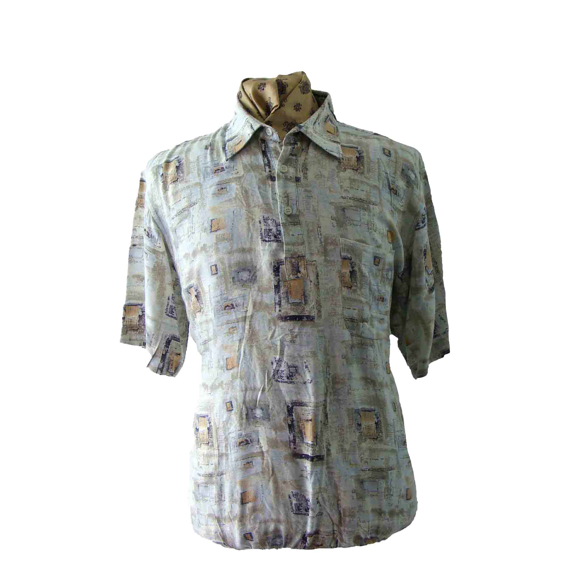 80s Printed Casual shirt - XL