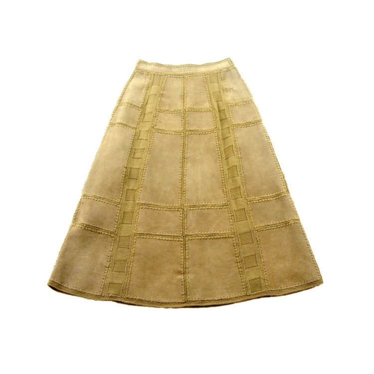 80s suede patchwork skirt