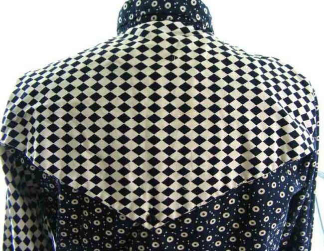 90s Black White South Western Shirt - Image 3