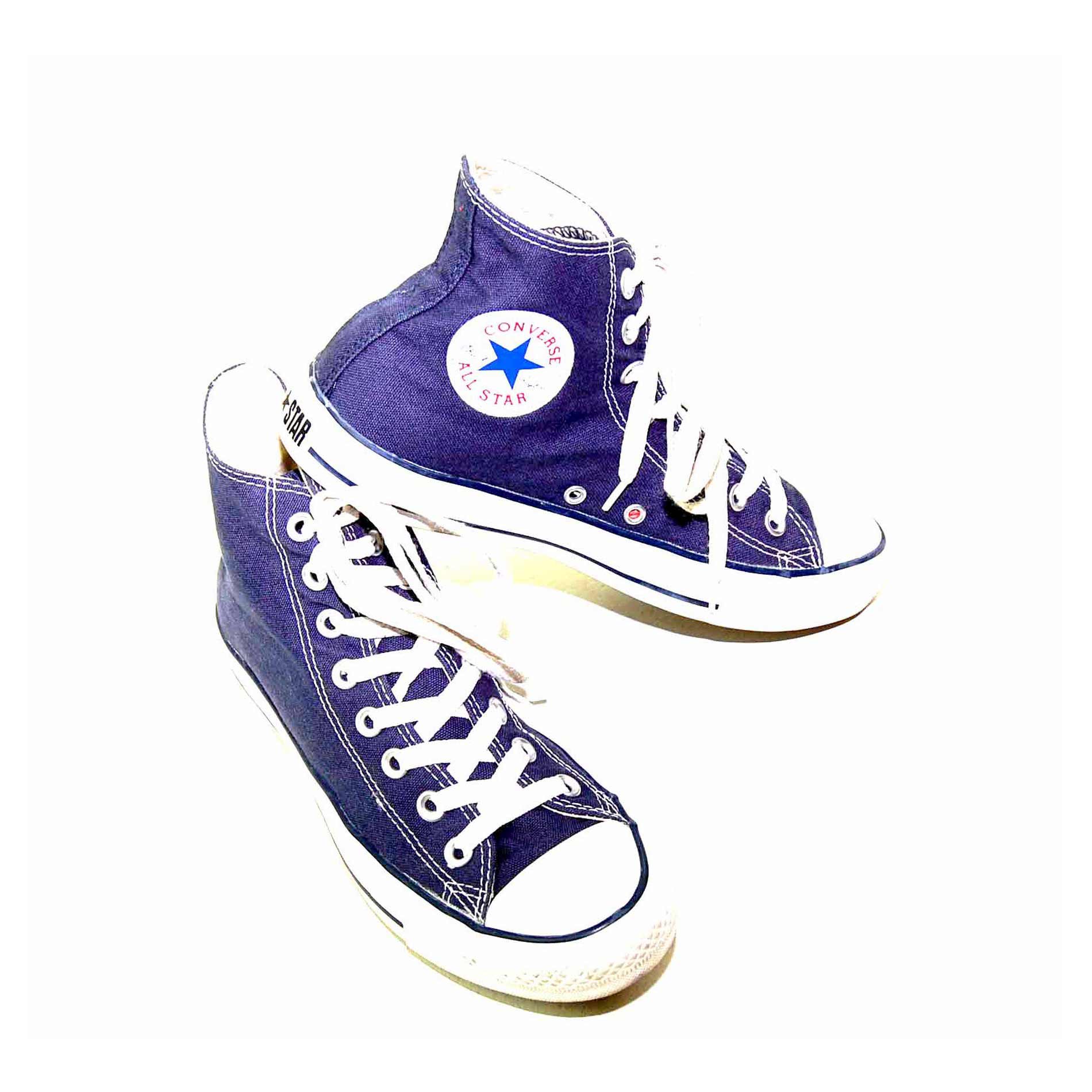 90s Blue Converse All Star High Tops - 6.5 - Blue 17 Vintage Clothing