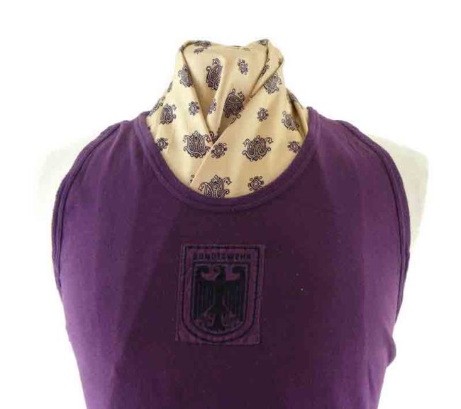 90s Burgundy Army Vest - Image 2