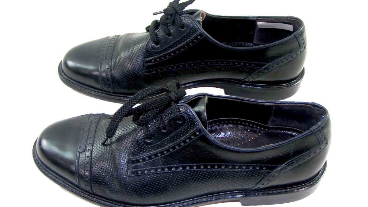 NOS Vintage 90s Mens 10 D Chunky Leather Toe Cap Oxford Dress Shoes Black USA 90s Dress Shoe Men - Etsy main image 3