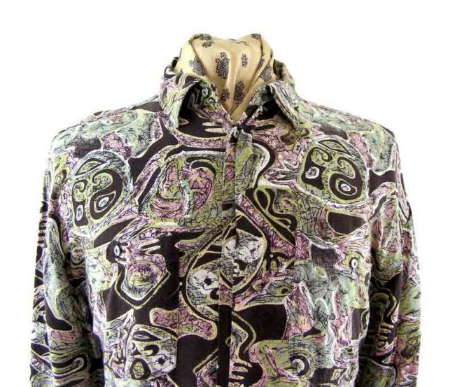 90s Crazy Patterned Shirt - Image 2