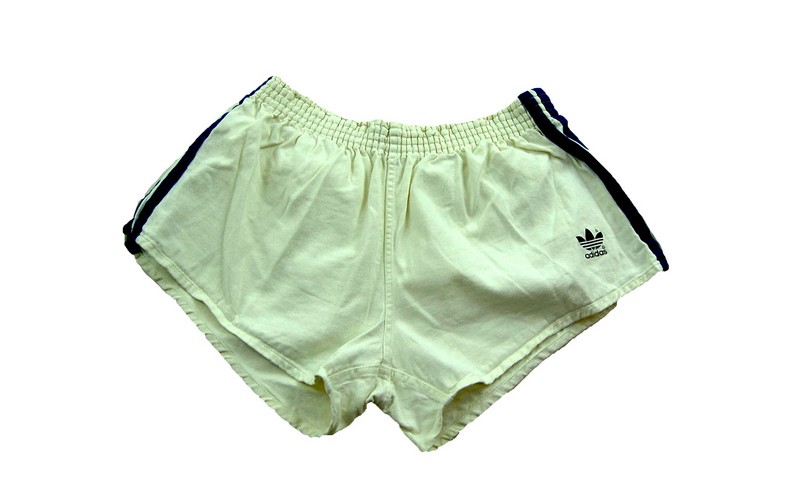 cream adidas shorts