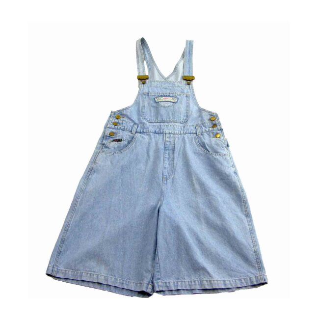 90s Denim Cropped Dungarees - 12