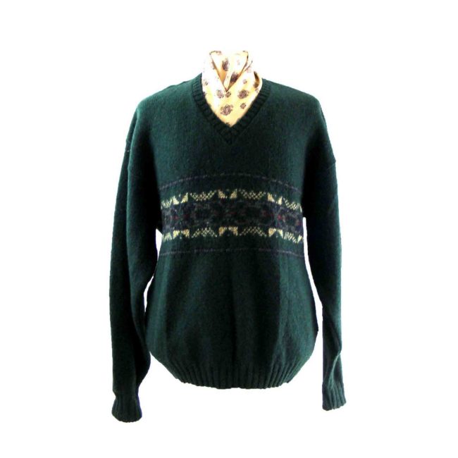 90s Ethnic print sweater