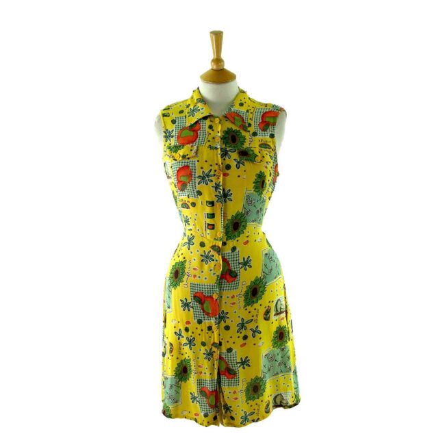 90s Floral Print Summer Dress
