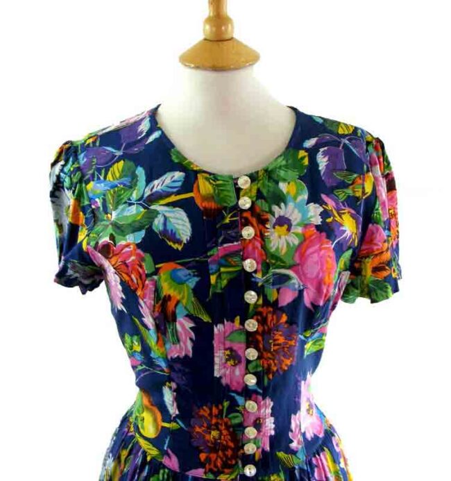 90s Floral Print dress - Image 2